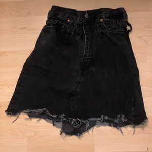 ZARA black denim skirt